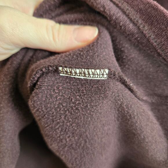 Vintage Y2K CK Velour Longsleeve Shirt Maroon Large - Picture 9 of 9